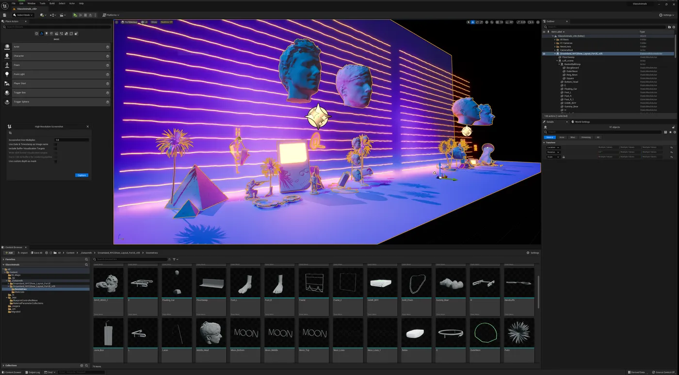 Unreal editor screen shot